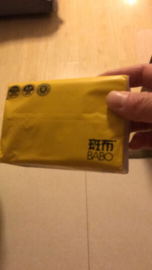 斑布(BABO) 本色抽纸 竹纤维无漂白 BASE系列2层35抽随身包面巾纸（手帕纸）*12包 晒单图