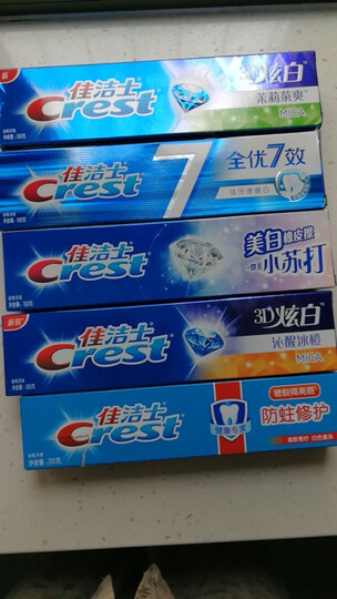 佳洁士(Crest)3D炫白双效牙膏180g6支装鹿晗定制装(新老包装随机发货) 晒单图