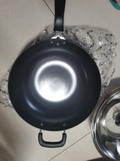 炊大皇炒锅32cm铁锅无涂层铸铁炒菜锅具电磁炉燃气煤气灶明火通用C32D2 晒单图