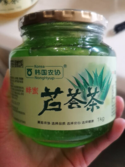 韩国农协 原装进口蜂蜜芦荟茶 蜜炼果酱1000g/瓶 芦荟汁果味冲调饮品搭配早餐 晒单图