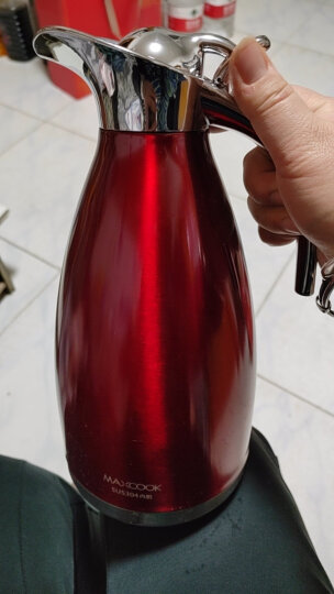 美厨（maxcook）保温壶 304不锈钢真空热水壶保温瓶暖壶开水瓶2.0L酒红色MCH-056 晒单图