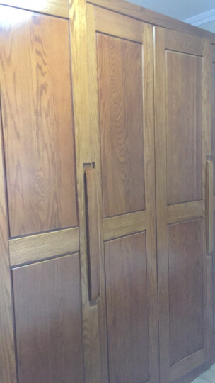 光明家具 衣柜现代中式四门实木整体红橡木衣柜21101 四门衣柜 晒单图