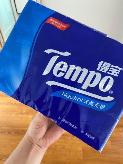 得宝(Tempo) 手帕纸 迷你4层加厚小包纸巾 7张*36包 苹果木味 晒单图