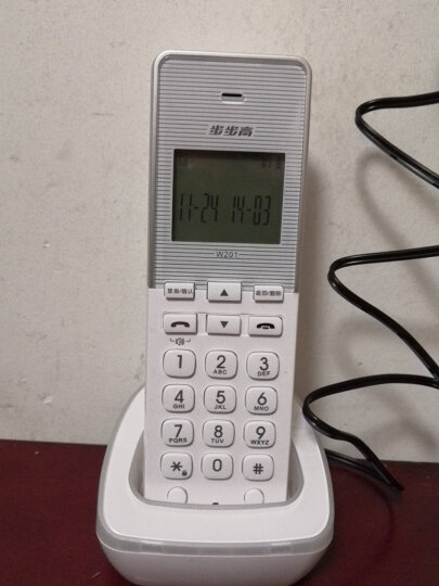步步高（BBK）无绳电话机 无线座机 子母机 办公家用 白色背光大屏 一键拨号 W201晶莹白 一拖一 晒单图