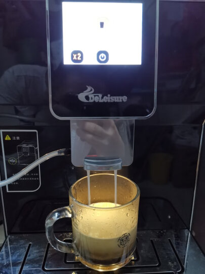 德颐（DEYI）DE-320触摸彩屏全自动咖啡机/家用商用办公室/现磨豆一键意式美式花式咖啡自动奶泡自动清洗双锅炉 白色 咖啡机官方标配 晒单图