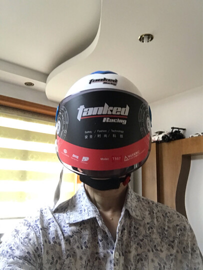 坦克/Tanked Racing头盔T507夏季电动助力车男女安全帽夏盔四季通用安全防护头盔 T501 亚黑 L (建议头围56-59cm) 晒单图