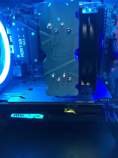 九州风神(DEEPCOOL) 玄冰400 CPU散热器(多平台/支持AM4/4热管/智能温控/发蓝光/12CM风扇/附带硅脂) 晒单图