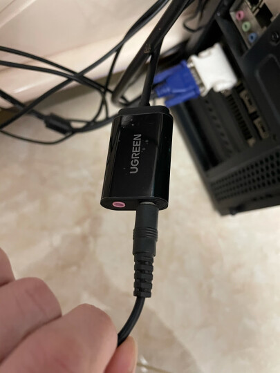 绿联USB转3.5mm外置声卡 耳机音频转换头 免驱转接器线 适用台式机电脑笔记本PS4/5接耳机麦克风音响 晒单图
