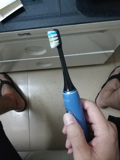 素士(SOOCAS)电动牙刷头 成人 两支装通用清洁型X3通用刷头BH01B黑色 晒单图