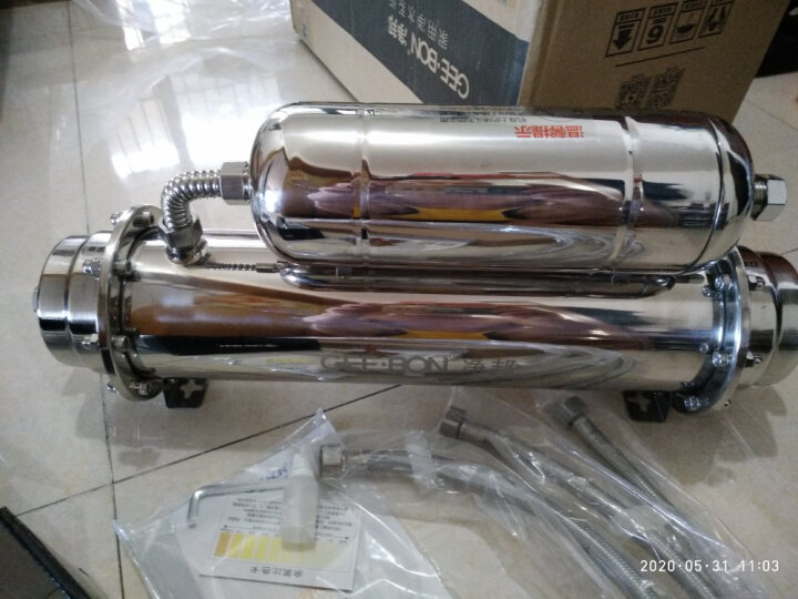 净邦 净水器家用直饮不锈钢超滤1000L大流量厨房净水机商用自来水过滤器不用电无废水 双芯子母机 美国不锈钢前置过滤器+不锈钢净水器套装 晒单图