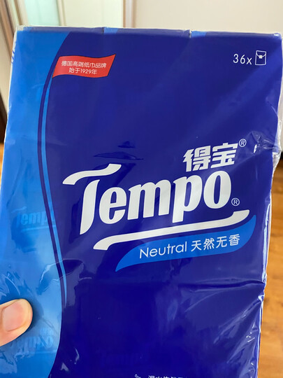 得宝(Tempo) 手帕纸 迷你4层加厚小包纸巾 7张*36包 苹果木味 晒单图