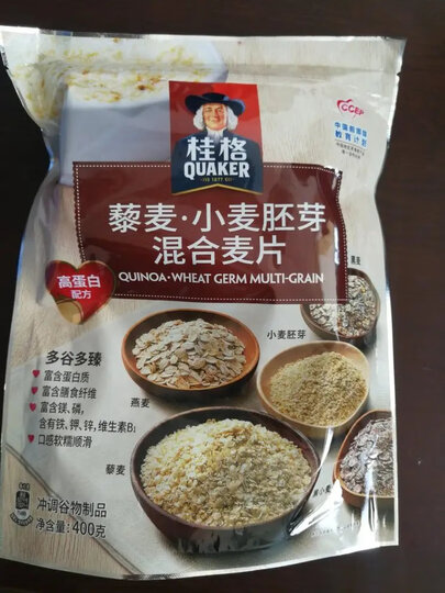 桂格(QUAKER)牛奶高钙燕麦片540g(27g*20袋) 早餐醇香系列 不含反式脂肪酸 晒单图
