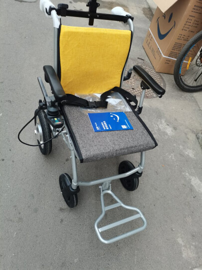 互邦 电动轮椅车 轻便携折叠前后双控锂电池铝合金无刷电机智能全自动老年人残疾人 HBLD2-B双控【仅14公斤+铝合金+折叠拖行】 晒单图