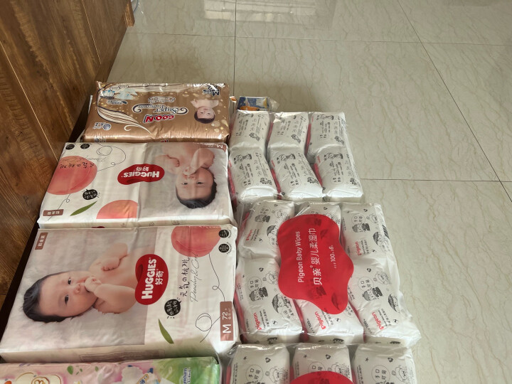 好奇（Huggies）铂金装纸尿裤M144片(6-11kg)中号婴儿尿不湿小桃裤裸感超薄透气 晒单图