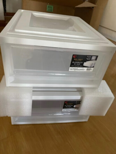 【买3兔1】日本爱丽思IRIS 可叠加塑料抽屉式收纳箱储物箱透明内衣收纳盒简易爱丽丝收纳柜百纳箱 透明/白BC-330 晒单图