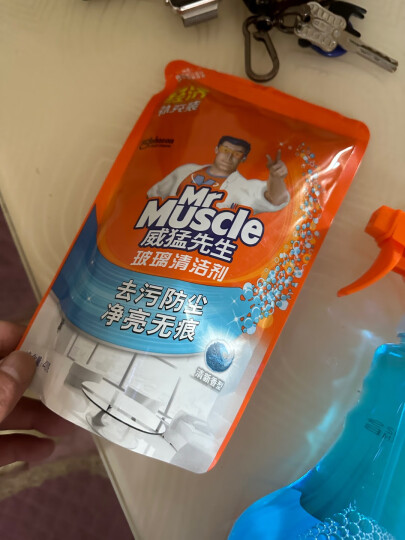 威猛先生（Mr Muscle） 玻璃清洁剂 500g 浴室车窗清洁剂 不留水痕 去污防尘 持久洁净 晒单图