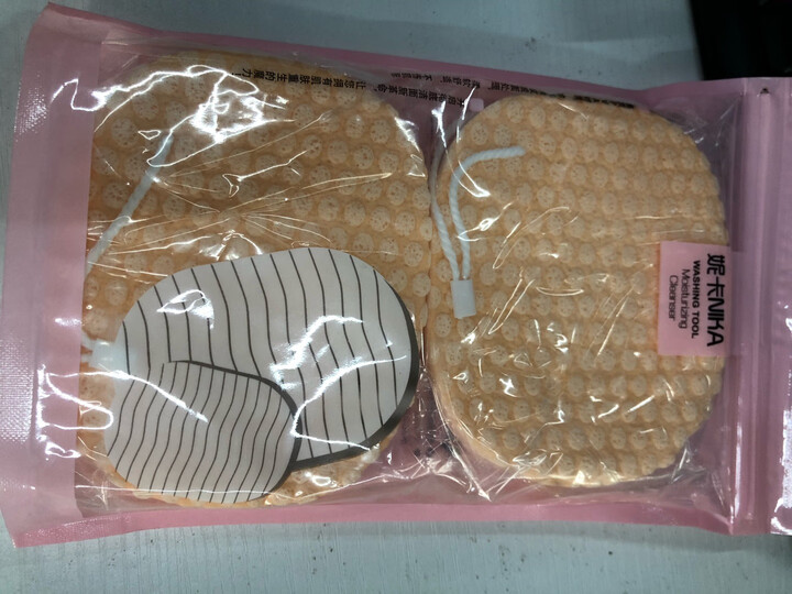 妮卡(NIKA)珍珠棉绒洁面洗脸扑2个装(卸妆清洁 柔软亲肤) 晒单图