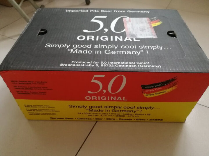 5,0 黑 啤酒 500ml*12听 礼盒装 德国原装进口 晒单图