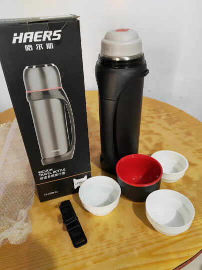 哈尔斯（HAERS）保温壶户外大容量旅行壶2.2L 保温瓶暖瓶车载运动水壶 本色 晒单图