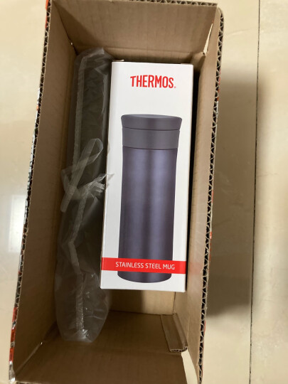 膳魔师（THERMOS）保冷保温杯470ml高真空不锈钢户外运动旅行带茶漏水杯CMK-501 BKP 晒单图