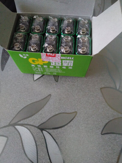 超霸(GP)1604G-S1碳性电池9V九伏10节装玩具/遥控器/无线麦克风/电子仪表6F22 晒单图