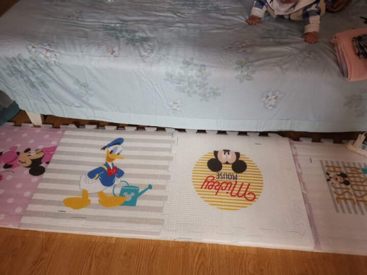 迪士尼（Disney） 宝宝爬行爬爬垫防滑地垫毯 2*1.8米双面1cm户外野餐垫 晒单图