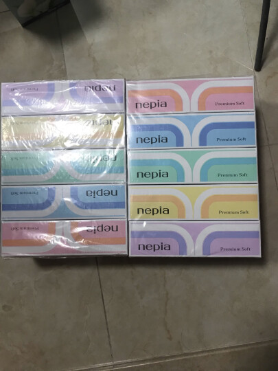 妮飘（nepia）抽纸进口系列180抽盒抽*5盒纸巾 premium soft 精选柔滑面巾纸（日本原装进口） 晒单图