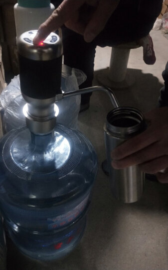 巧工坊 自动纯净水桶取水器大桶水电动桶装水抽水器饮水机器泵饮用水桶支架吸水压水器加水上水器 红色 晒单图
