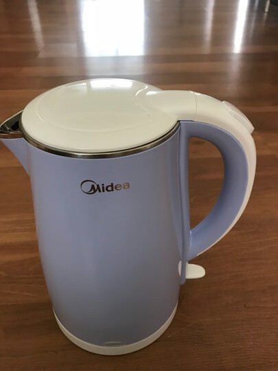 美的（Midea）电水壶热水壶电热水壶304不锈钢1.7L大容量净甜暖水壶烧水壶开水壶智能断电1705C 晒单图