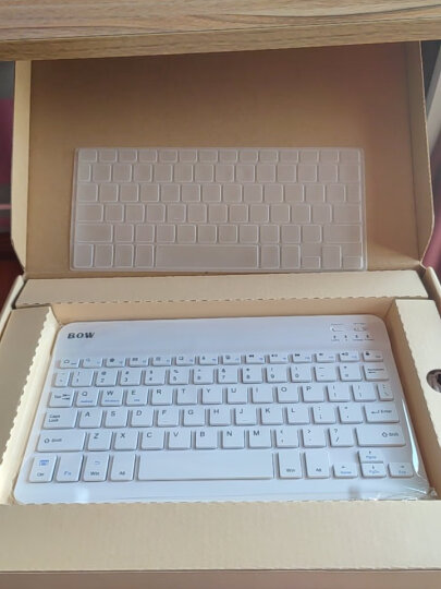 航世（B.O.W）HB030-Y键盘 无线蓝牙键盘 办公键盘 超薄便携 78键 手机平板ipad键盘 巧克力按键静音 金色 晒单图
