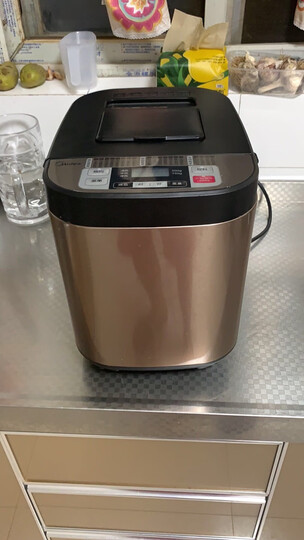 美的(Midea)面包机 早餐机 烤面包机 和面机 多功能 可预约全自动家用双撒料智能面包机 ESC1510 晒单图