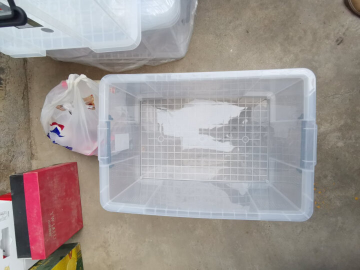 禧天龙塑料衣物收纳箱玩具整理箱30L 透明  1个装 不带轮 晒单图