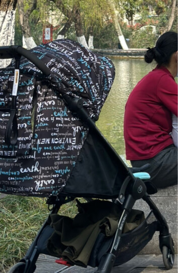 威凯viki 婴儿推车婴儿车轻便折叠易携带可坐可躺儿童推车 涂鸦蓝 晒单图