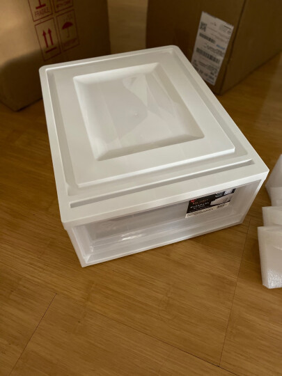 爱丽思（IRIS）【买3勉1】爱丽思收纳箱可叠加塑料抽屉式收纳箱储物箱内衣收纳盒 28L 白色BC-450S 晒单图
