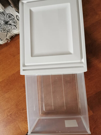 【买3兔1】日本爱丽思收纳箱可叠加塑料抽屉式收纳箱储物箱透明内衣收纳盒简易爱丽丝收纳柜百纳箱爱丽丝 47L 白色BC-500 晒单图