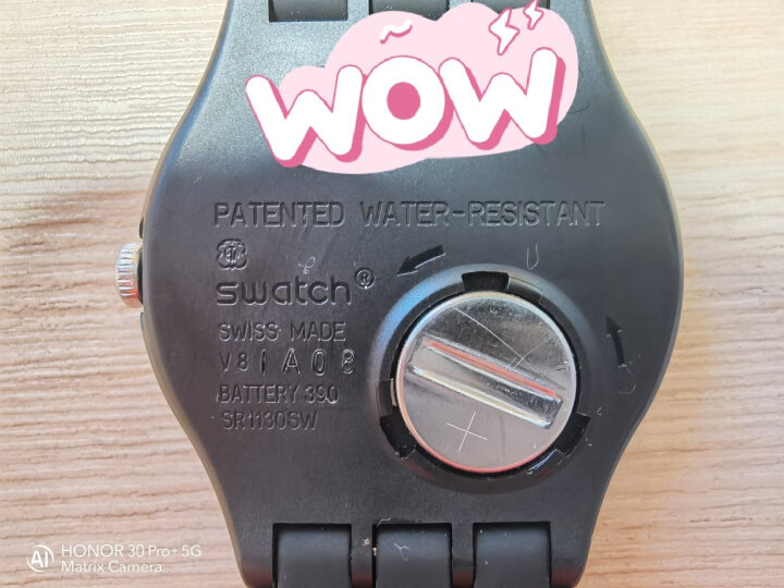 斯沃琪（Swatch）瑞士手表 小超霸 原创系列 圣诞银魅 简约石英表SUOZ147 晒单图