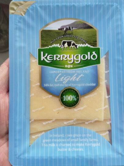 金凯利（KERRYGOLD）轻盈切达干酪片 150g  烘焙原料 早餐 面包 晒单图