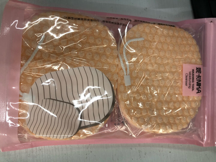 妮卡(NIKA)珍珠棉绒洁面洗脸扑2个装(卸妆清洁 柔软亲肤) 晒单图