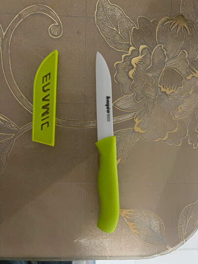 拜格（BAYCO）水果刀3寸带刀套陶瓷削皮刀便携刮皮刀刨皮刀削皮器绿色BD8005 晒单图