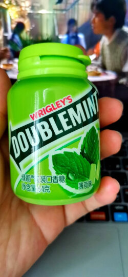绿箭（DOUBLEMINT）口香糖 绿茶薄荷味约40粒64g单瓶装 办公室休闲零食（新旧包装随机发） 晒单图