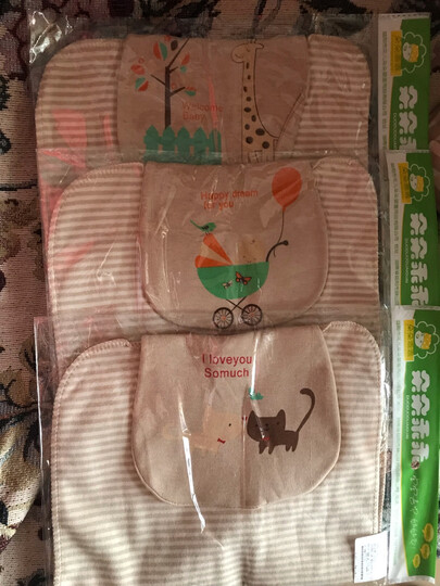 巴特熊(barthebear)婴儿用品儿童纯棉纱布吸汗巾隔汗巾宝宝彩棉垫背巾擦汗巾适合0-4-10岁 6条 彩棉纱布M码 晒单图