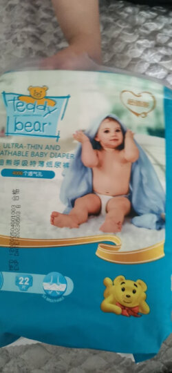 泰迪熊Teddy Bear呼吸特薄纸尿裤L22片(9-14公斤)婴儿尿不湿 晒单图