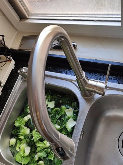 莱尔诗丹（Larsd）抽拉式厨房水龙头 精铜芯冷热拉丝洗菜盆水龙头 双模式出水LD845 晒单图