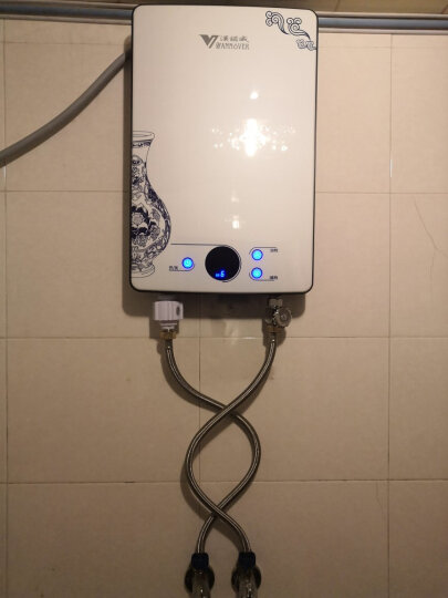 汉诺威（hannover）即热式电热水器电热即热式小型超薄家用淋浴速热恒温立式免费安装 MA9青花瓷 8.8KW（1-8.8kw可调） 晒单图