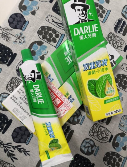 黑人(DARLIE)双重薄荷牙膏3支套装 防蛀固齿 清新口气 有效防蛀 家庭套装(共675g)(新旧包装随机发货) 晒单图