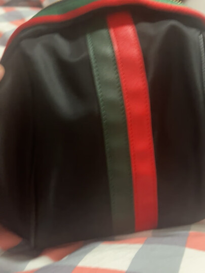 VQGT双肩包女包时尚轻奢牛津布女士旅行尼龙背包帆布学院风大容量书包 红绿条纹（pu款） 晒单图