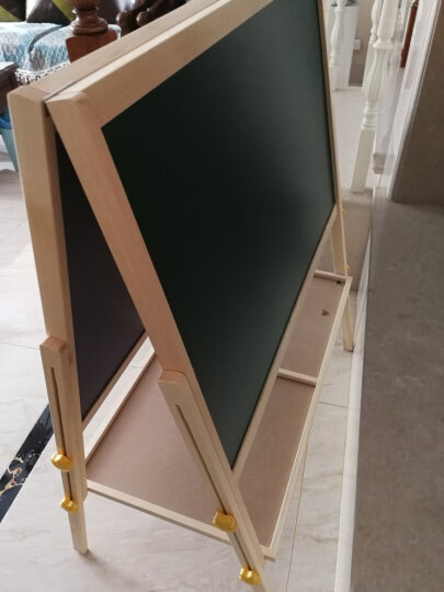 得力(deli)7894 实木A型架1080*528mm双面磁性学生白板 儿童画板画架 粉笔绿板 晒单图