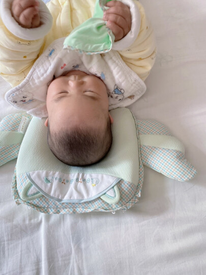 贝谷贝谷 婴儿定型枕宝宝枕头定型 新生儿婴儿枕头定型宝宝四季通用麻棉枕头透气 一段(0-6月) 礼盒款 晒单图