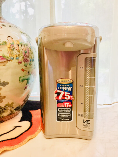 象印（ZO JIRUSHI）电水壶 日本原装进口 VE真空保温4L CV-DSH40C-XA不锈钢色 晒单图