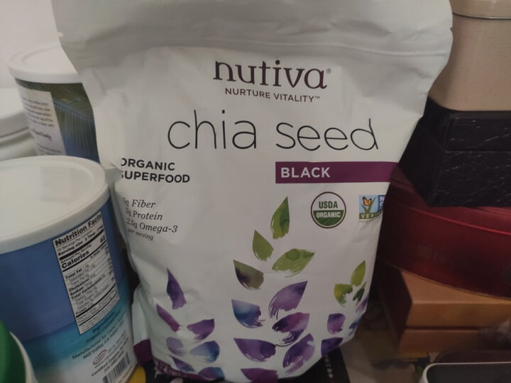 NUTIVA美国进口优缇有机黑奇亚籽907g 营养代餐chia seeds 24.12月 晒单图